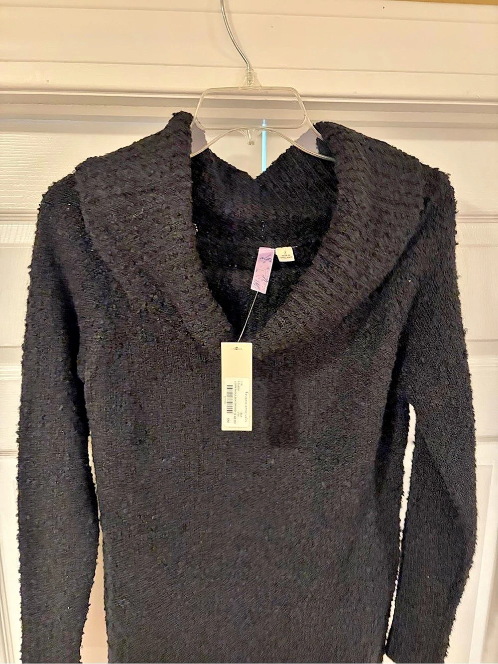 Black Cowl Neck Sweater NWT